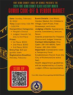 Fort Bend County Inaugural Gumbo Cook-Off & Vendor Market | Fort Bend County